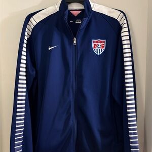 Nike Navy and White Sports Jacket